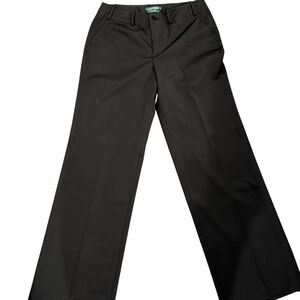 Lauren Ralph Lauren Womens Sanderson Wide Leg Career Trousers Black Sz 6
